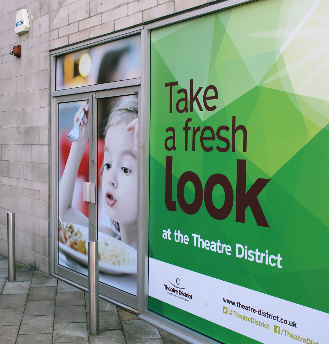 Milton Keynes Theatre District window graphics